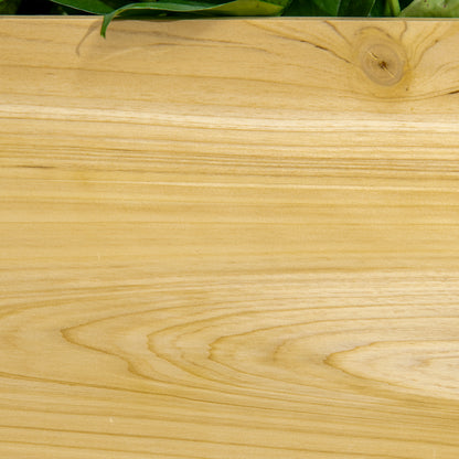 Raised Garden Bed with Trellis, Planter Box with Shelf, Plant Pot with Fleece Interior Lining, Planter Box, for Patio, Balcony, Natural, 80 x 30 x 125 cm