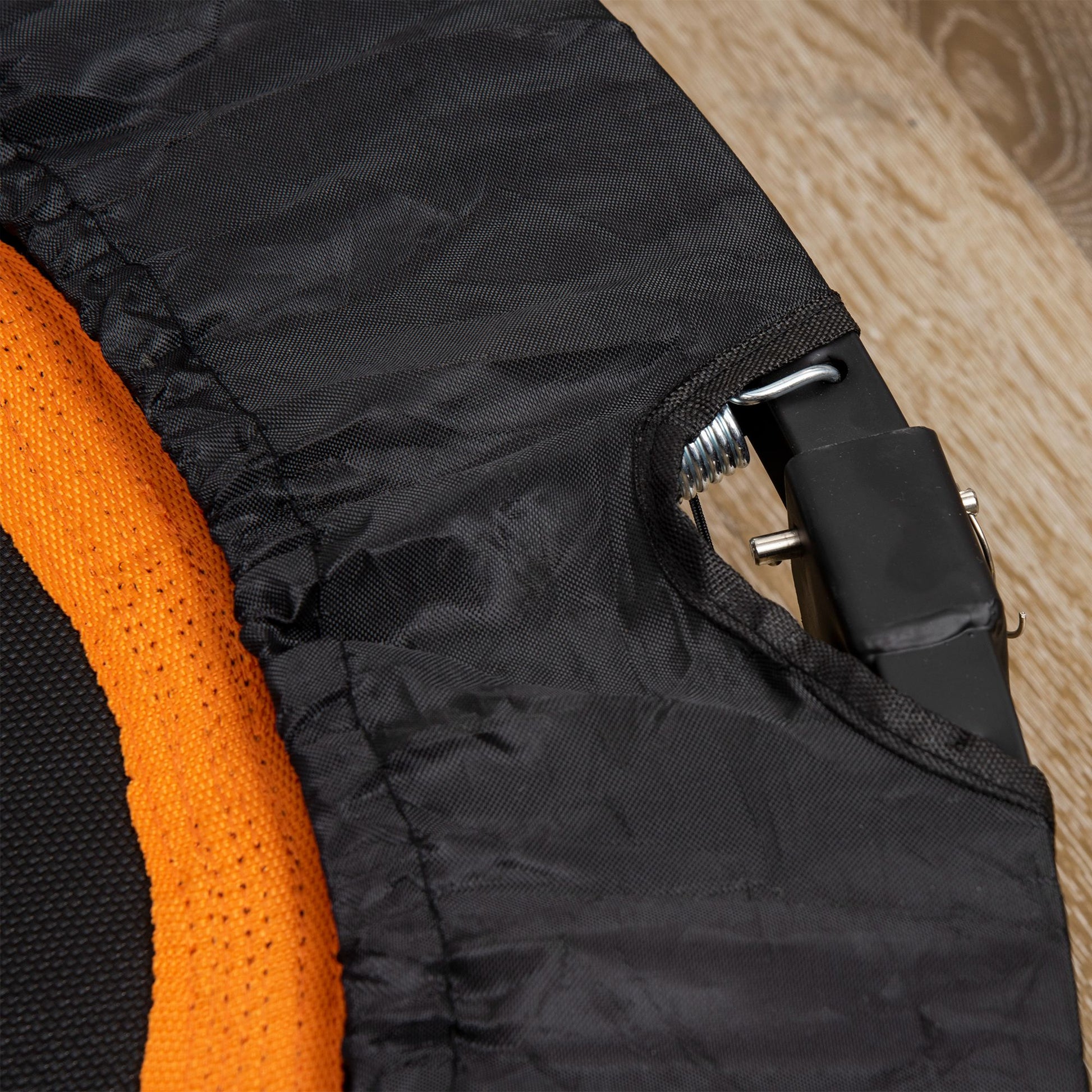 102 cm Fitness Trampoline, Foldable Mini Trampoline with Four-Height Adjustable Handlebar, Fitness Rebounder for Adults, up to 100 kg, Black+Orange
