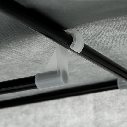 Fabric Wardrobe with Drawers, Clothes Rail, and Zipper, Fabric Wardrobe Foldable Wardrobe for Bedroom, Dressing Room, 102 x 42.5 x 162.5 cm, Dark Gray