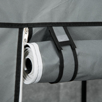 Fabric Wardrobe with Drawers, Clothes Rail, and Zipper, Fabric Wardrobe Foldable Wardrobe for Bedroom, Dressing Room, 102 x 42.5 x 162.5 cm, Dark Gray