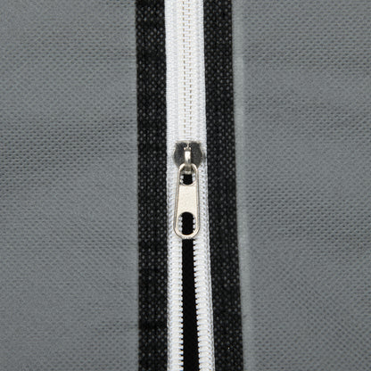 Fabric Wardrobe with Drawers, Clothes Rail, and Zipper, Fabric Wardrobe Foldable Wardrobe for Bedroom, Dressing Room, 102 x 42.5 x 162.5 cm, Dark Gray