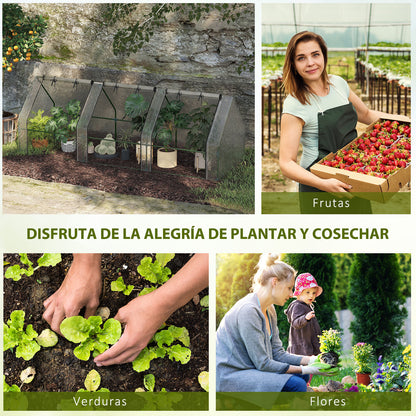 Outdoor Garden Greenhouse 106.3x35.4x35.4 inches Shed Type with 3 Windows Steel Frame Terrace Greenhouse for Plant Cultivation Flowers Tomatoes White