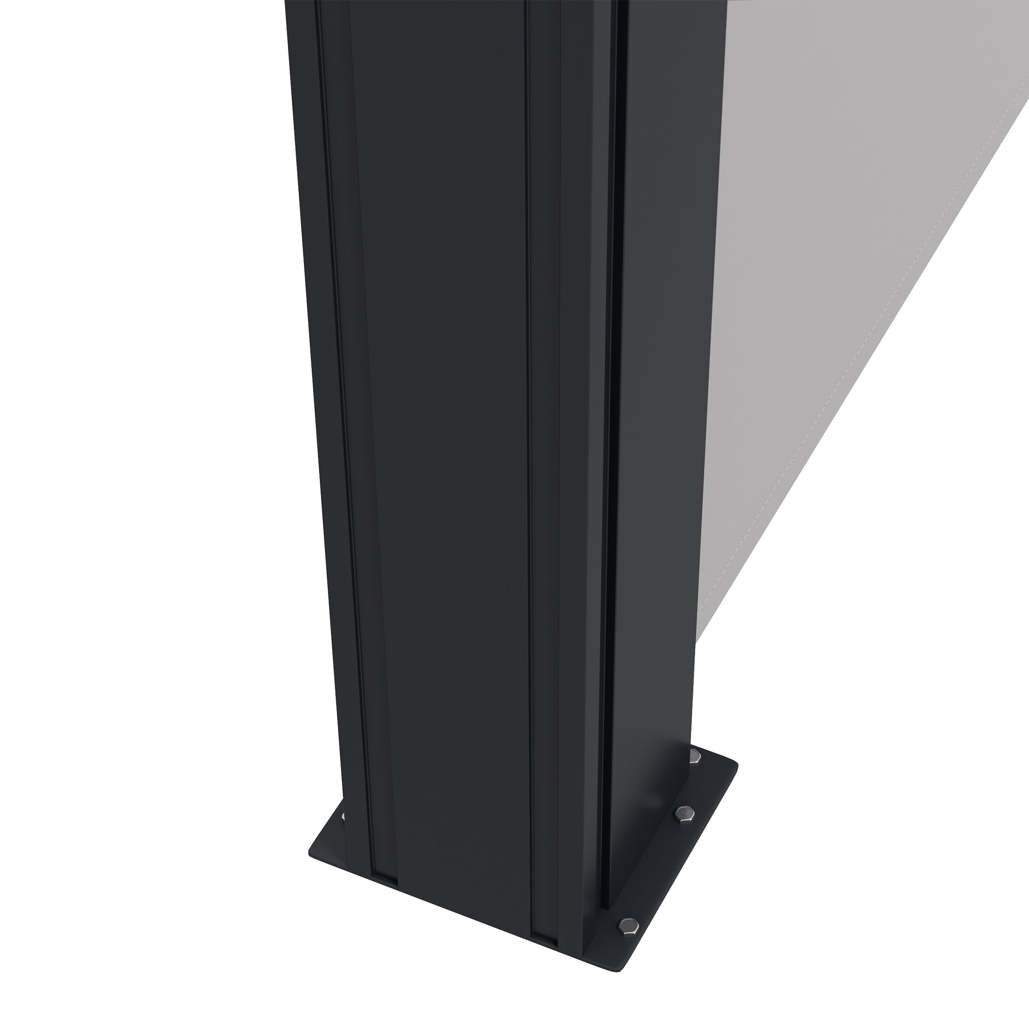 Retractable Garden Side Awning Wind Breaker Screen 4x1.8m Aluminum Polyester Anti-UV High Density 180gsm Light Grey