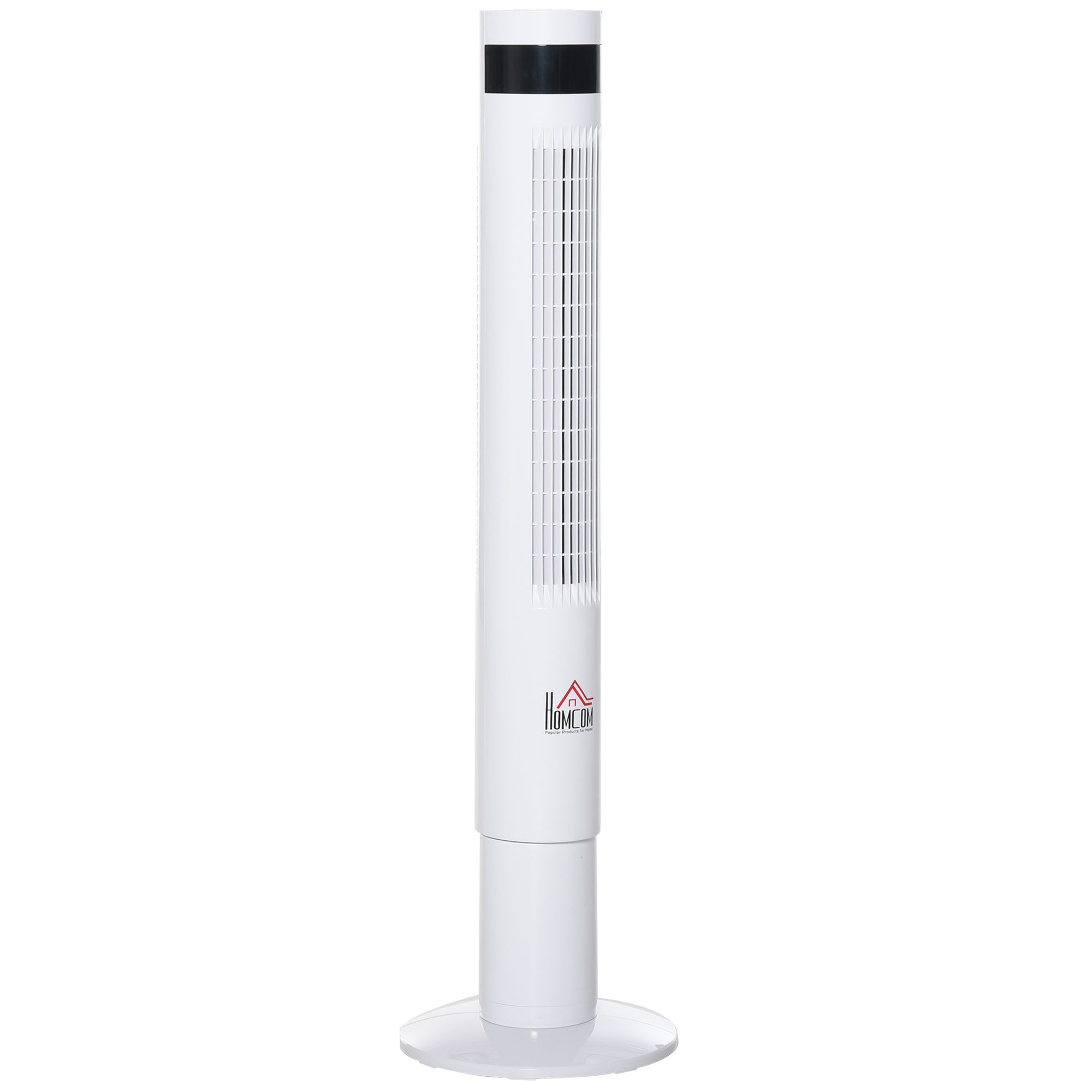 Tower Fan, Stand Fan with 3 Ventilation Speeds, Remote Control, 50W Fan with 12H Timer, LCD Display, 85° Oscillation, for Bedroom, White