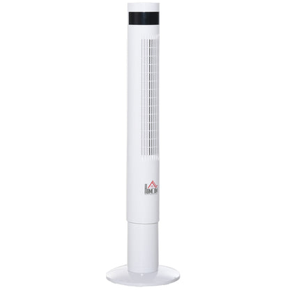 Tower Fan, Stand Fan with 3 Ventilation Speeds, Remote Control, 50W Fan with 12H Timer, LCD Display, 85° Oscillation, for Bedroom, White
