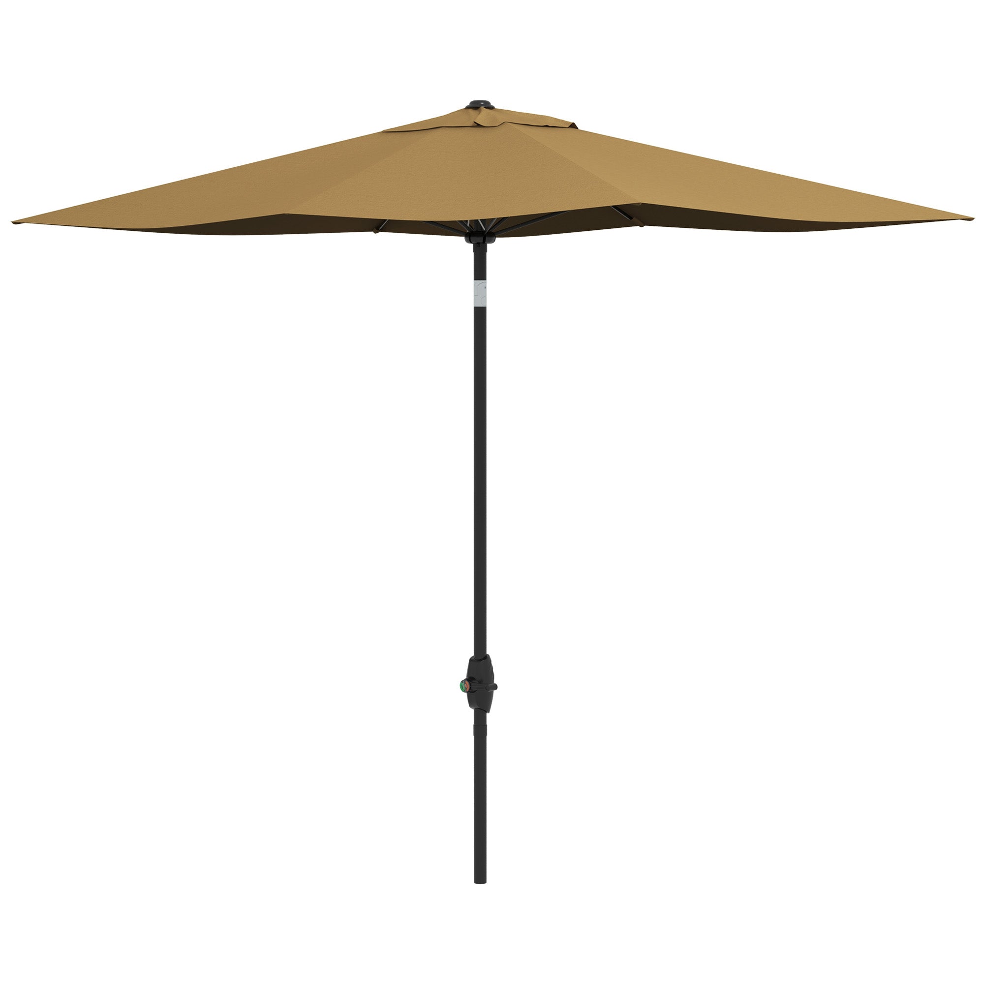 Patio Umbrella 3x2 m Outdoor Terrace Umbrella with Adjustable Angle Aluminum Pole and UV Protection 50+ Umbrella for Garden Patio Brown