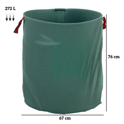 Garden Bag 3x272L Waterproof Garden Waste Bag with Handles, Stable Leaf Bag, Self-standing Garden Bags with UV Protection, Reusable Garden Waste Bags for Green Waste