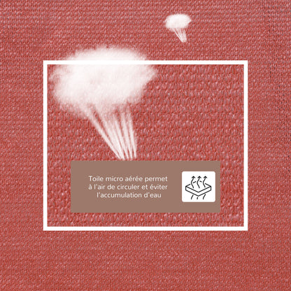 Rectangular Shade Sail 4x6m Outdoor UV Protection Canvas 185g/m² HDPE, for garden terrace outdoor patio pool balcony, terracotta brick