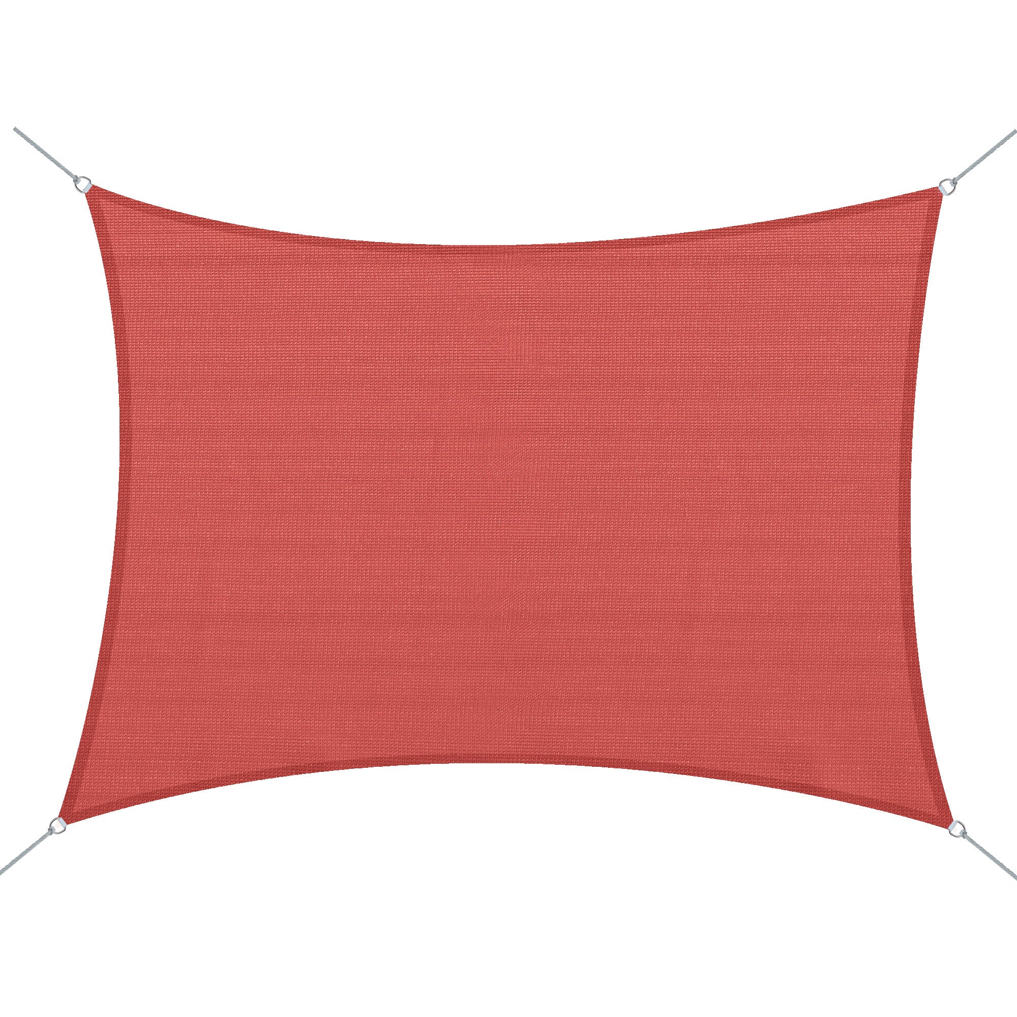 Rectangular Shade Sail 4x6m Outdoor UV Protection Canvas 185g/m² HDPE, for garden terrace outdoor patio pool balcony, terracotta brick