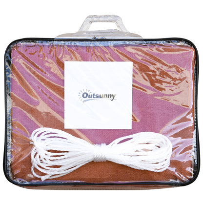 Rectangular Shade Sail 4x6m Outdoor UV Protection Canvas 185g/m² HDPE, for garden terrace outdoor patio pool balcony, terracotta brick