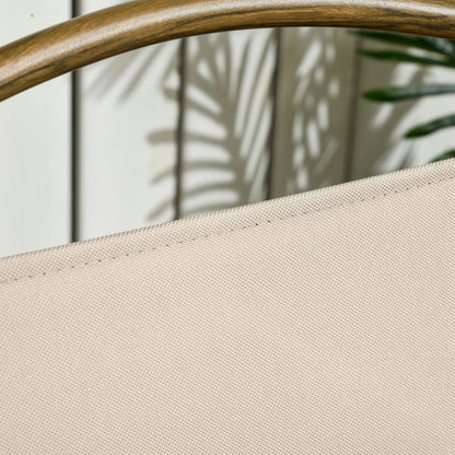 Camping Chair 2-Pack foldable garden chair with steel frame, wood look, folding chair for pool, beach, Oxford, Khaki