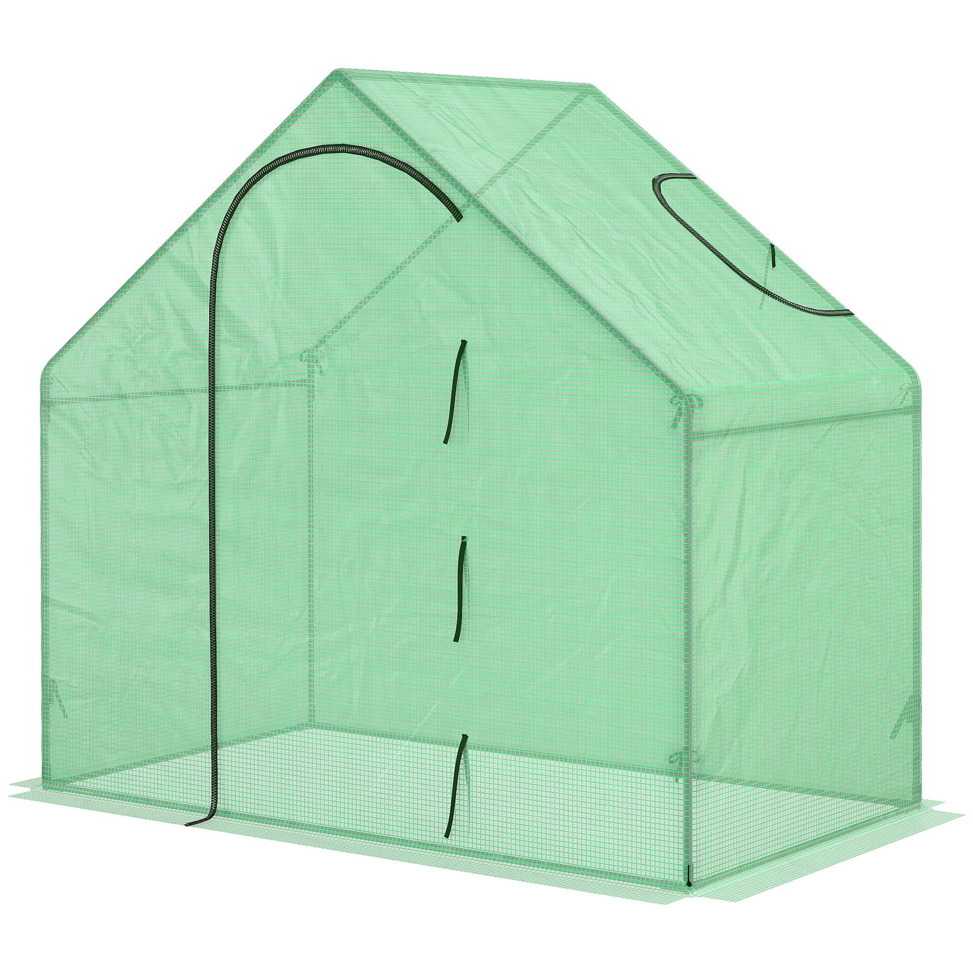 Greenhouse with Window, Roll-Up Door, Winterproof Steel Frame Greenhouse, Greenhouse for Balcony, Garden, Tomato House 180 x 100 x 168 cm, Tomato Greenhouse for Tomatoes, Vegetables, Dark Green