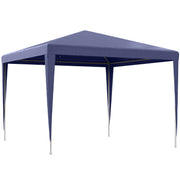 Foldable 3x3m Garden Gazebo Pavilion Canopy with 4 Drainage Holes and Anti-UV Steel Frame for Terrace Patio Outdoor Camping Blue
