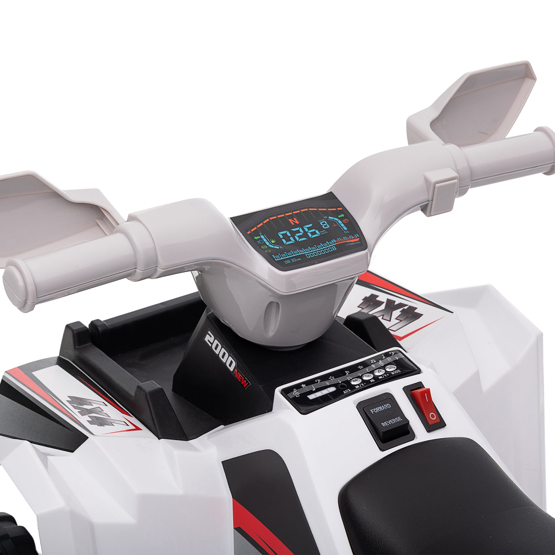 Kids Quad Electric 6V Children's Quad with Forward, Reverse Function, Electric Quad for Kids 1.5-3 Years White