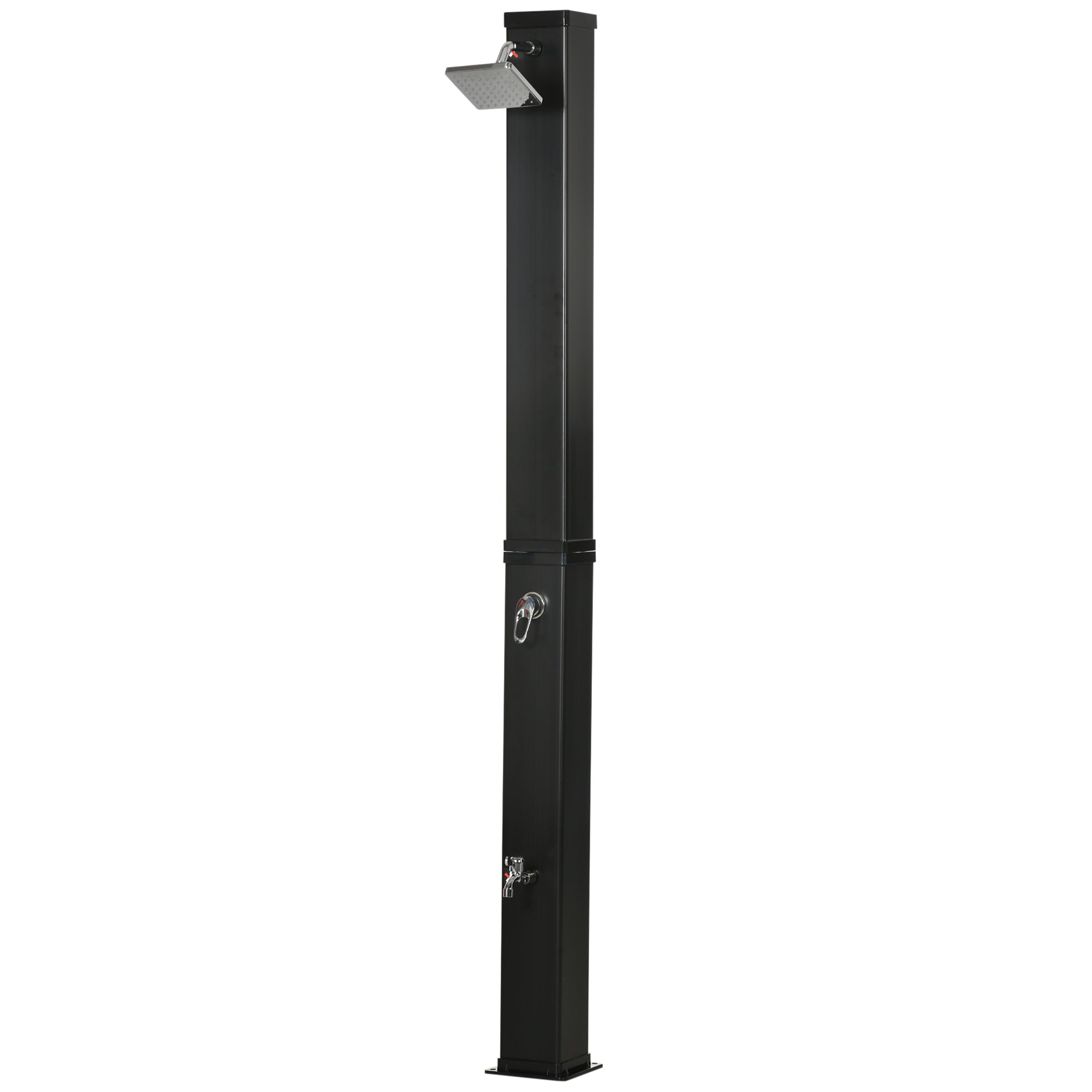 Solar Shower 40 Liters Garden Shower with Water Tap Shower Head, up to 60°C, Outdoor Shower without Power Connection Pool Shower Camping Shower Rain Shower Warm Water