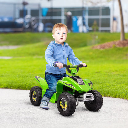 Electric Quad for Children 18-36 Months Electric ATV 6V with Forward and Reverse Maximum Load 20 kg 72x40x45.5 cm Green