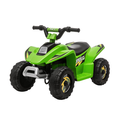 Electric Quad for Children 18-36 Months Electric ATV 6V with Forward and Reverse Maximum Load 20 kg 72x40x45.5 cm Green