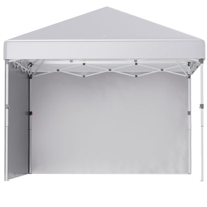 Pavilion approx. 3x3m, water-repellent Stable Winterproof Pop-up Folding Pavilion with 2 Side Walls, UV 30+ Protection, Foldable Party Tent Garden Tent with Bag, Garden Pavilion for Camping, White