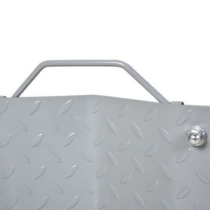 Parking Lift 2 Pieces Parking Aid Tire Change Jack with 4 Wheels for Car Gray 40.5L x 30W x 13.5H cm