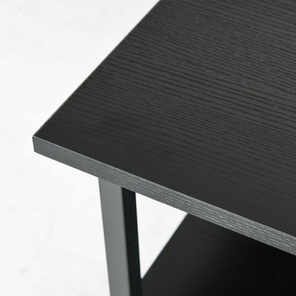 Printer Stand Storage Cart 3 Levels Mobile Shelves on Wheels 50 x 50 x 52.5 cm Black