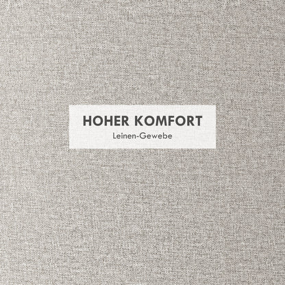 Storage Ottoman Footrest Ottoman Cube Storage Box Padded Ottoman, Linen-Like 56 x 42 x 42 cm Cream