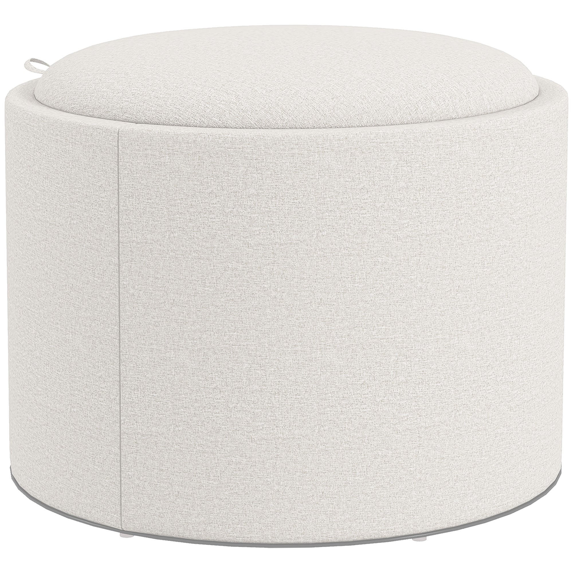 Storage Ottoman Footrest Ottoman Cube Storage Box Padded Ottoman, Linen-Like 56 x 42 x 42 cm Cream