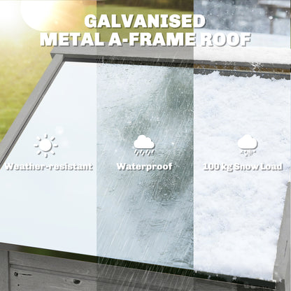 Extra-Tall Wooden Garden Storage Shed with Adjustable Shelves, Magnetic Door, Galvanized Roof, Ventilation & Anti-Tip Kit, 85 x 58 x 213 cm (33.5 x 22.8 x 84 in) – Gray