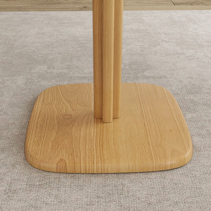 Dining Table for 4 persons modern style kitchen table with wood grain tabletop, 70 x 70 cm, natural wood