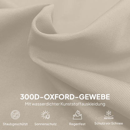 Umbrella Cover for Ø 400 cm Waterproof Weather-Resistant Umbrella Cover with Zipper Drawstring Oxford Fabric UV-Resistant Cantilever Umbrella Covers 220 ×56 cm Beige