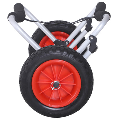 Foldable Kayak Transport Cart Boat Canoe Carrier Trailer Dolly Load 70kg with Universal Aluminum Canoe Carrier 62x35x30 cm