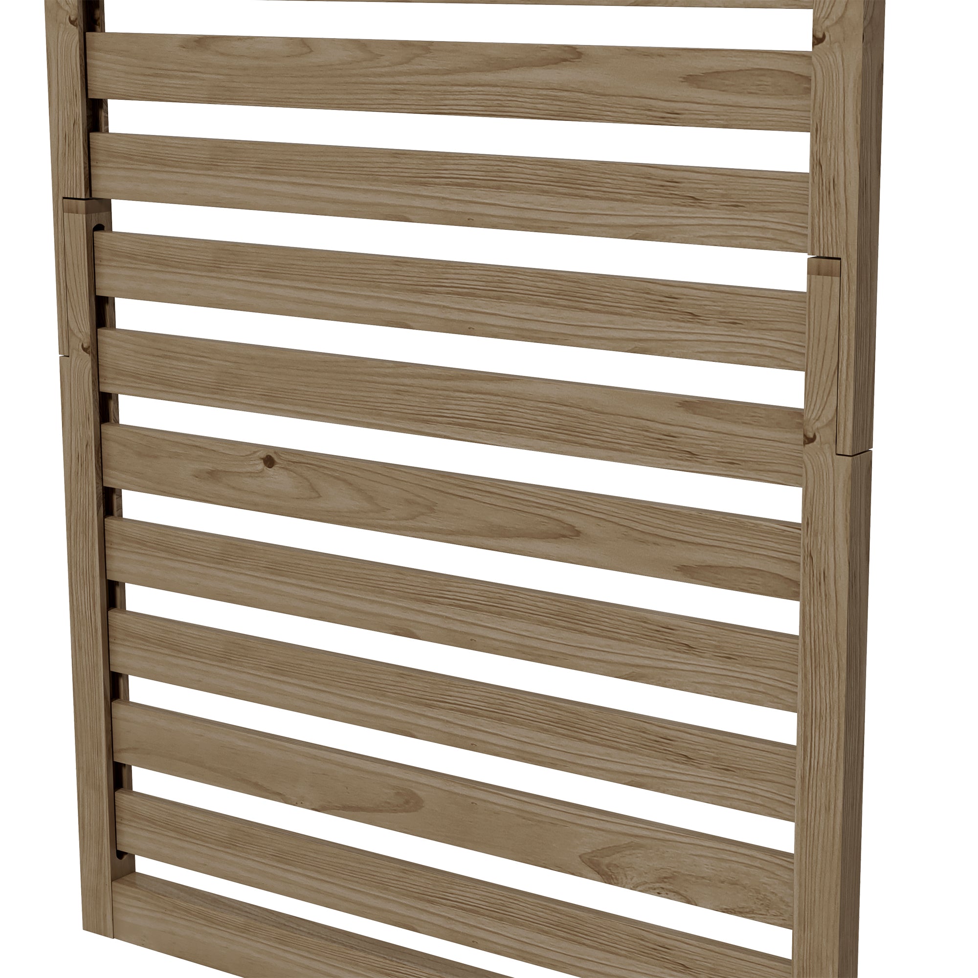 Set of 2 Indoor Plant Stands Indoor Plant Stand with Hanging Shelves for Plants and Lattice Trellis for Climbing for Balcony and Terrace in Solid Wood Natural Wood