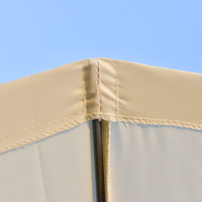 Terrace Umbrella Ø250 cm Outdoor Garden Umbrella with Adjustable Angle 18 Rods and Crank Waterproof Sunshade for Patio Terrace Cream