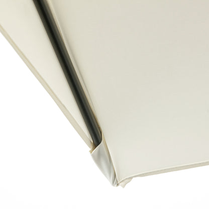 Rectangular Umbrella 230x130x245 cm Wall Parasol Half Umbrella with Crank UV Protection 30+ Waterproof Umbrella for Balcony Terrace Garden Beige