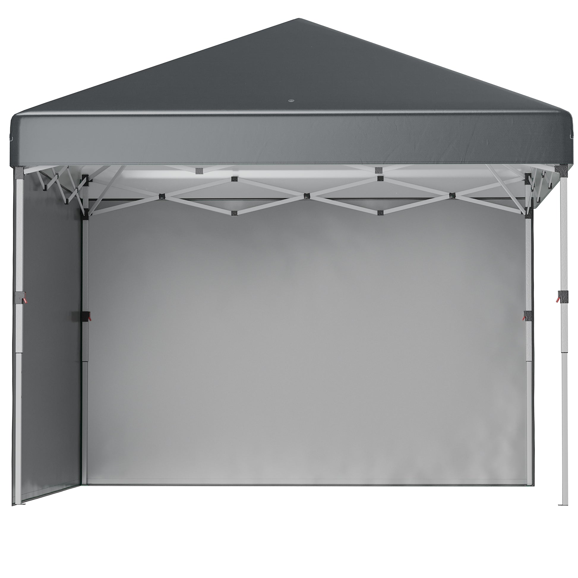 Pavilion approx. 3x3m, water-resistant Stable Winterproof Pop-up Folding Pavilion with 2 Side Walls, UV Protection 30+, Foldable Party Tent Garden Tent with Bag, Garden Pavilion for Camping, Dark Gray