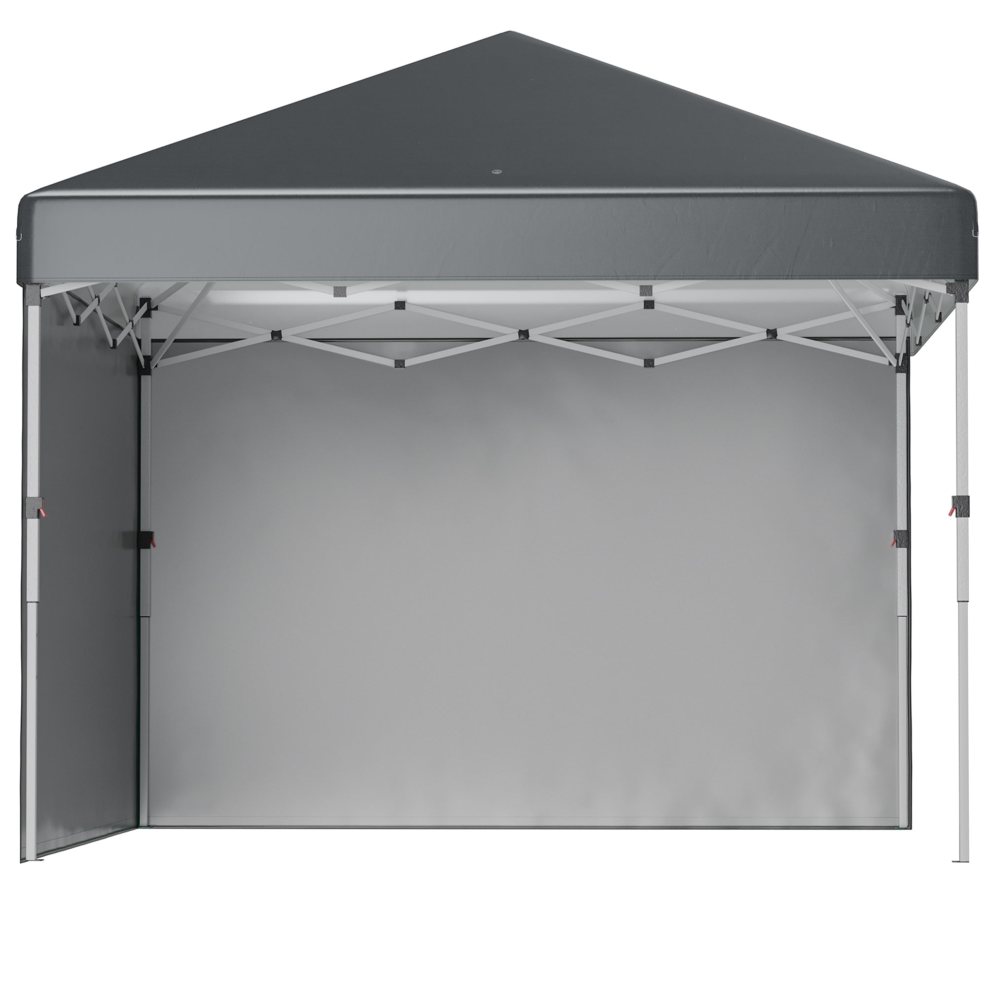 Pavilion approx. 3x3m, water-resistant Stable Winterproof Pop-up Folding Pavilion with 2 Side Walls, UV Protection 30+, Foldable Party Tent Garden Tent with Bag, Garden Pavilion for Camping, Dark Gray