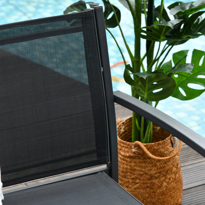 4-Piece Outdoor Garden Set with 2 Chairs, 1 Two-Seater Sofa, and Black Tempered Glass Coffee Table