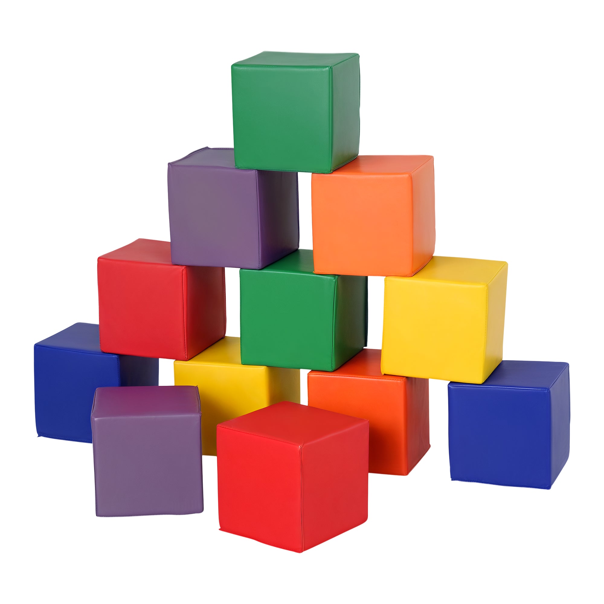 Building Block Set 12-Piece Foam Building Blocks Toy for Kids Foam Blocks for 1-3 Years OldChildren Faux Leather EPE