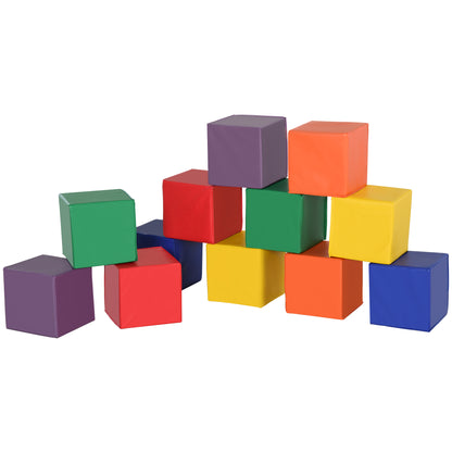Building Block Set 12-Piece Foam Building Blocks Toy for Kids Foam Blocks for 1-3 Years OldChildren Faux Leather EPE