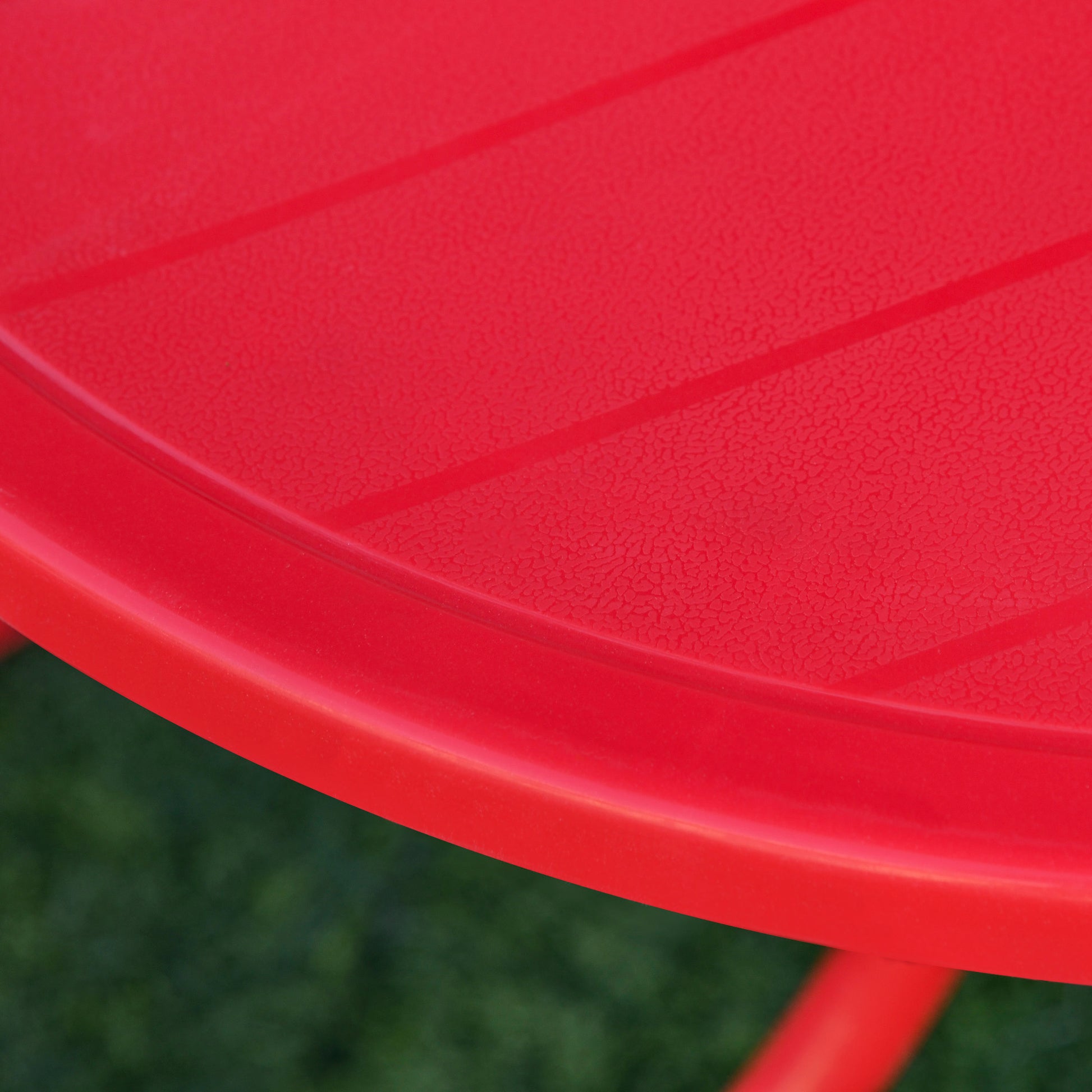 Kids Garden Table and Chairs Set Picnic Folding Set for Children Table Set with Adjustable Umbrella 100-125 cm Height Red Ladybug Design