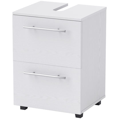 Sink Cabinet Under Cabinet with Cabinet Compartment, Drawer, Vanity Cabinet, Bathroom Cabinet with Anti-Tip Device for Wall-Mounted Basins White, 41.5 x 35.5 x 59 cm