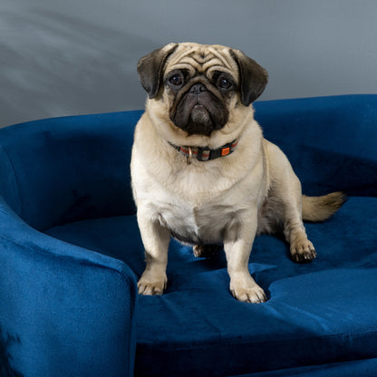 Indoor Dog Bed, Sofa for Small Cats or Dogs Up to 10kg, Navy Blue