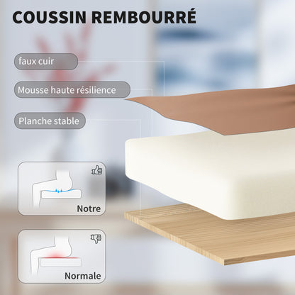 Ergonomic Office Chair with Footrest — Adjustable Height, Lumbar Support, 360° Swivel, Pet-Friendly PU Leather, Brown