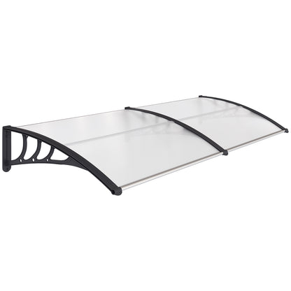 Clear Canopy Awning for Front Door 75x195x23 cm Cover 5mm Polycarbonate Sunshade Rain Protection for Outdoor Aluminum Transparent