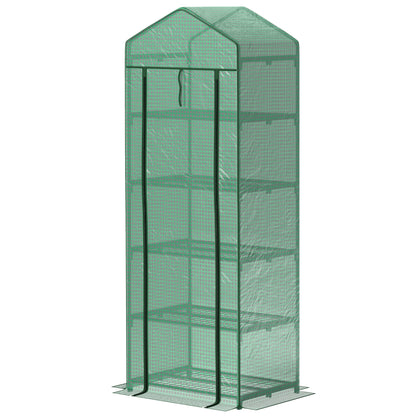 Greenhouse with Roll-up Door, Shelves, Winterproof Greenhouse Made of Steel, Greenhouse for Balcony, Garden, Tomato House 69 x 49 x 193 cm, Tomato Greenhouse for Tomatoes, Flowers, Greenery