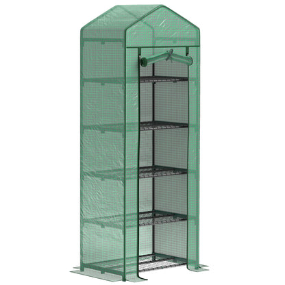 Greenhouse with Roll-up Door, Shelves, Winterproof Greenhouse Made of Steel, Greenhouse for Balcony, Garden, Tomato House 69 x 49 x 193 cm, Tomato Greenhouse for Tomatoes, Flowers, Greenery