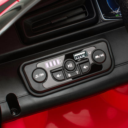 Licensed Maserati MC20 Electric Kids Car 12V with 2.4G Remote Control, Smooth Start, LED Lights, Music, Horn, Spring Suspension, 3-6 Years, Red