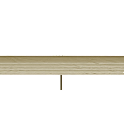 Replacement Canopy for 4 x 3 m Pergola, waterproof retractable wave canopy with rain drainage holes, winter-resistant shade cover for garden, terrace, Beige