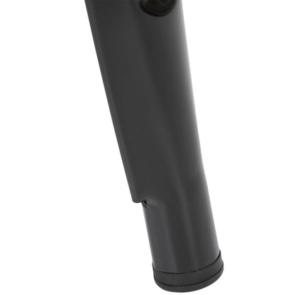 Set of 4 Stackable Bar Stools Industrial Bar Chairs with Footrest Seat Height 76 cm Black Metal