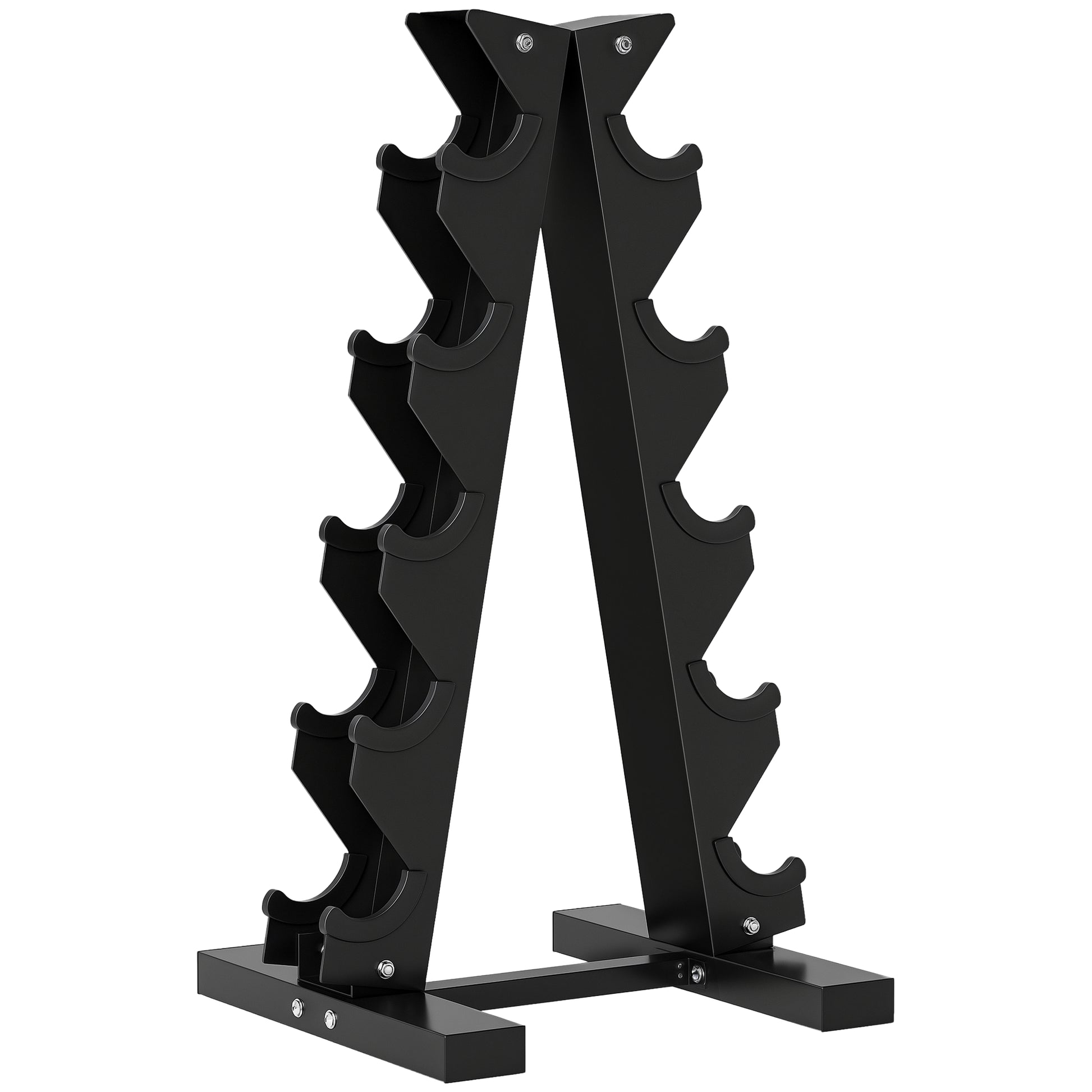 SPORTNOW Dumbbell Rack, Dumbbell Stand for 10 Dumbbells, Dumbbell Rack with 5 Levels, Dumbbell Tree with Steel Frame, Dumbbell Stand up to 100 kg Load Capacity Squat Rack Dumbbell Stand