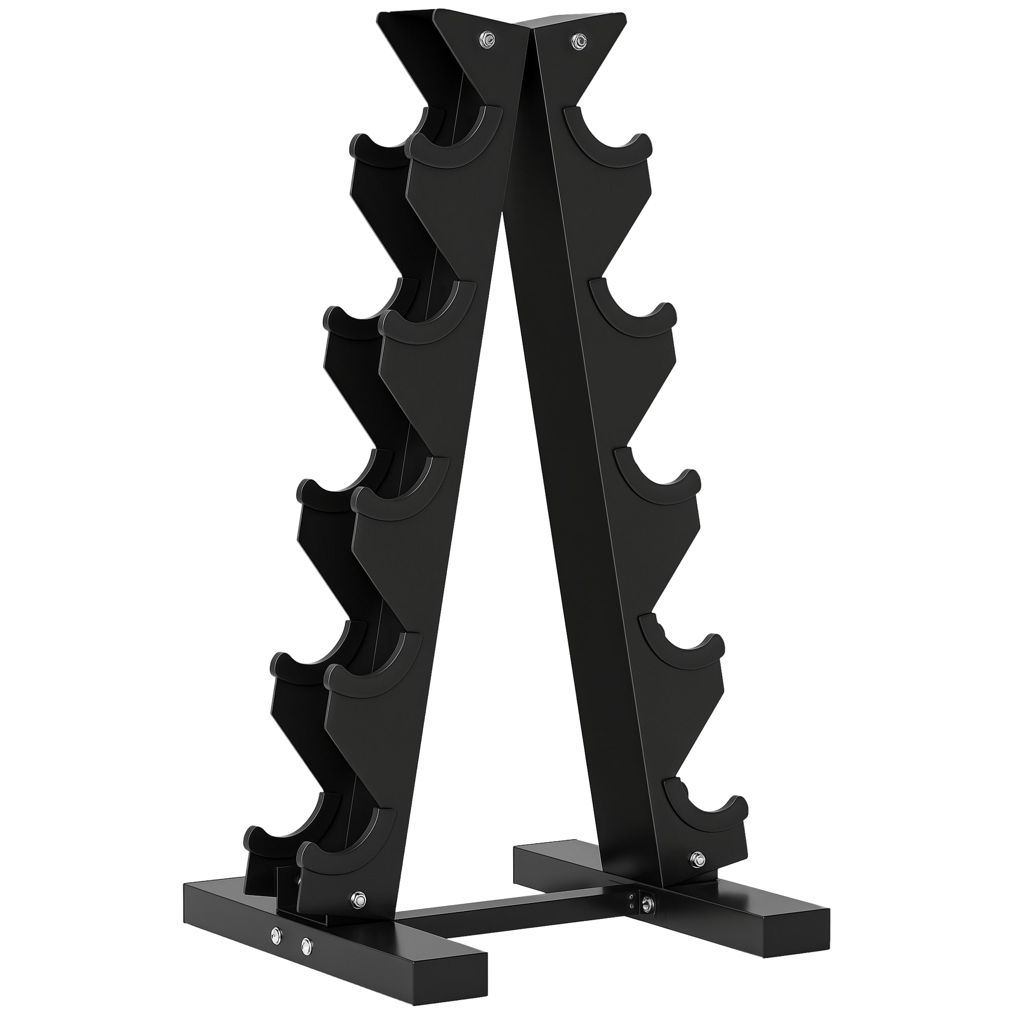 SPORTNOW Dumbbell Rack, Dumbbell Stand for 10 Dumbbells, Dumbbell Rack with 5 Levels, Dumbbell Tree with Steel Frame, Dumbbell Stand up to 100 kg Load Capacity Squat Rack Dumbbell Stand